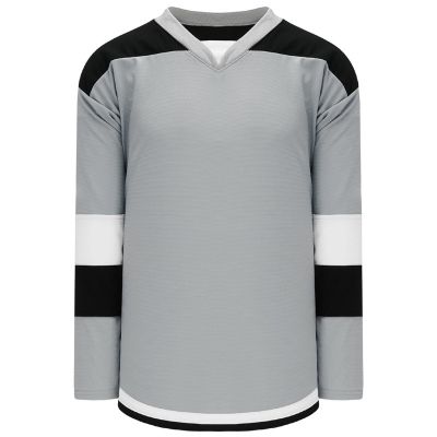 GRAY BLACK & WHITE Ice Hockey Jersey